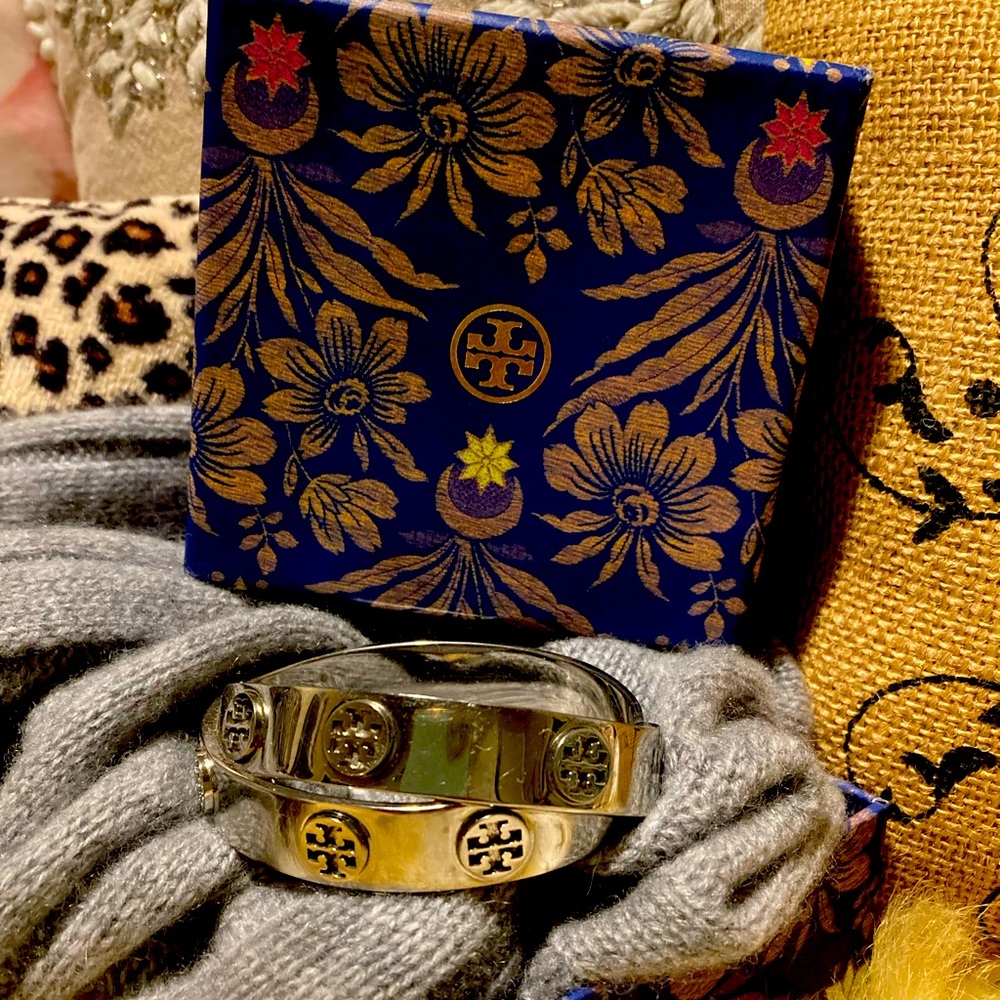 Silver Tory Burch bracelet